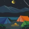 Night Camping Illustration diamond painting