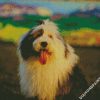 Old English Sheepdog diamond painting