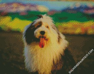 Old English Sheepdog diamond painting