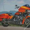 Orange Roadglide diamond painting