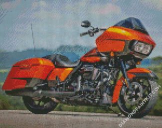 Orange Roadglide diamond painting