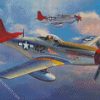 P 51D Mustang Red Tails diamond painting