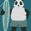 Panda Holding a Surfboard diamond painting