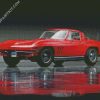 Red Classic Chevrolet Corvette diamond painting