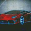 Red Lamborgini diamond painting