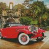 Retro Red Car diamond painting