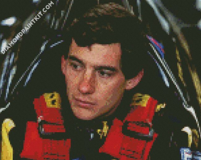 Racing Driver Ayrton Senna diamond painting