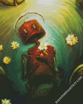 Sad Lonely Robot diamond painting