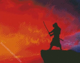 Samurai Silhouette diamond painting