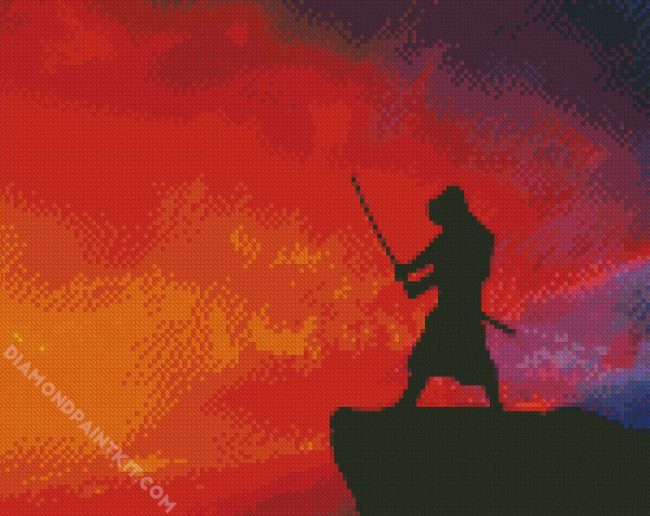 Samurai Silhouette diamond painting