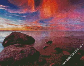 Seascape Sunset diamond painting