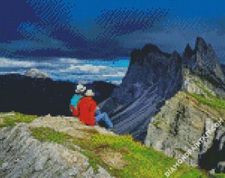 Seceda Mountain diamond painting