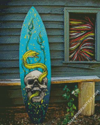 Skull Surfboard diamond painting