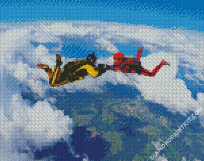 Skydiving Illustration diamond painting