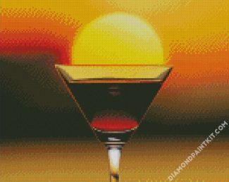 Sunset Glass Cup diamond painting