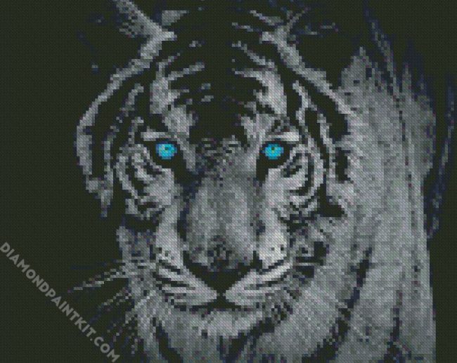 Tiger With Blue Eyes diamond painting