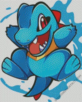 Totodile diamond painting