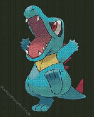 Totodile diamond painting