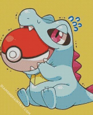 Totodile Pokemon diamond painting