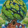 Tree House Illustration diamond painting