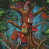 Treehouses diamond painting