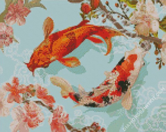 Tropical Koi Fish diamond painting