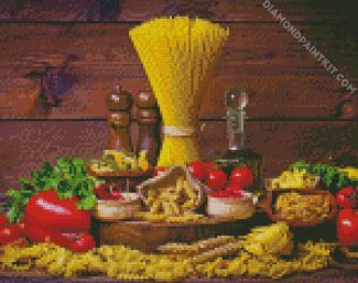 Uncooked Pasta Food diamond painting