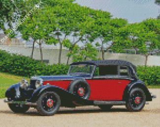 Vintage Mercedes Benz diamond painting