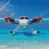 White Seaplane diamond painting