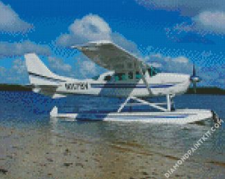 White Seaplane Landing Area diamond painting