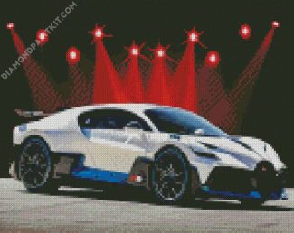 White Sport Car diamond painting