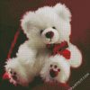 White Teddy Bear diamond painting