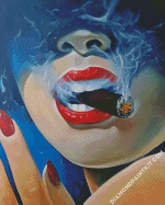 Woman Smoking diamond painting