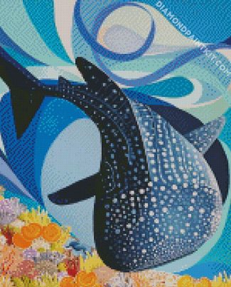 Abstract Whale Shark diamond painting