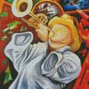 Abstract Trumpet Player diamond painting