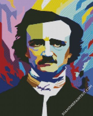 Allan Poe Pop Art diamond painting