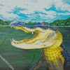 Alligator Underwater diamond painting