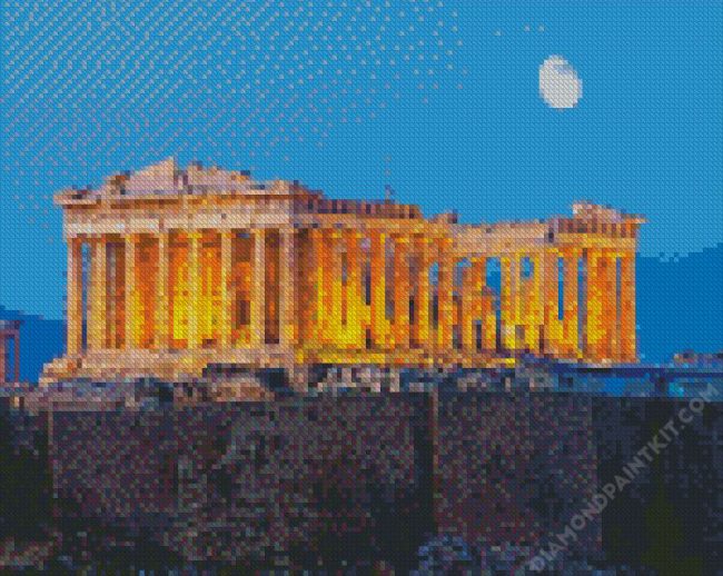 Athens Parthenon diamond painting