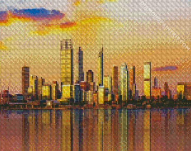 Australia Perth City Buildings diamond painting