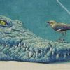 Bird On Alligator diamond painting