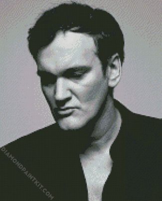 Black And White Quentin Tarantino diamond painting