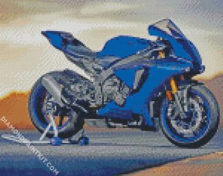 Blue Motorcycle diamond painting