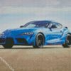 Blue Toyota Supra Car diamond painting