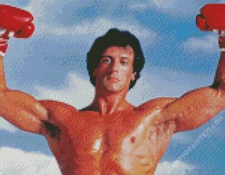 Boxer Sylvester Stallone diamond painting