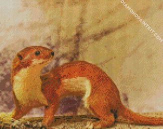 Brown Stoat Weasel diamond painting