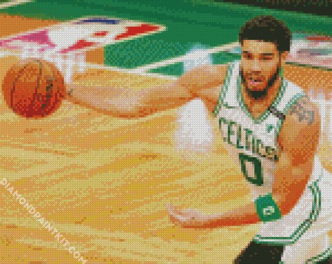 Celtics Jayson Tatum diamond painting