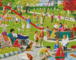 Children At Playground diamond painting