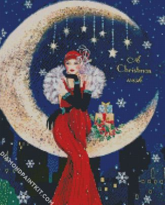 Christmas Deco Lady diamond painting