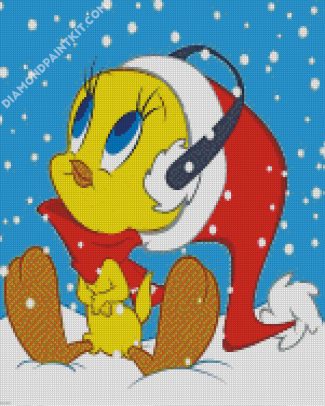 Christmas Tweety Bird diamond painting