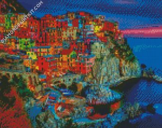 Cinque Terre Colorful Houses diamond painting